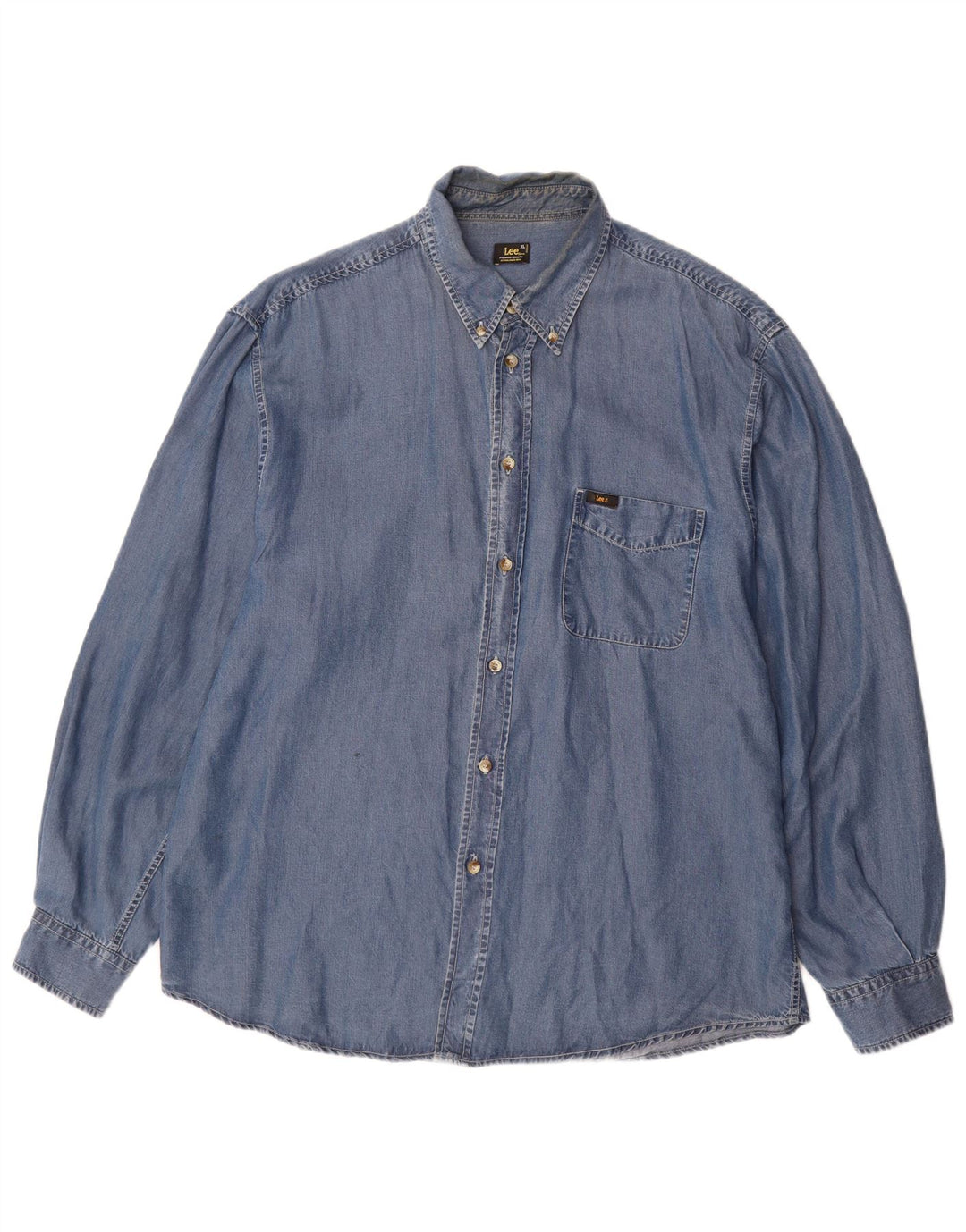 LEE Herrenhemd XL Blau Tencel