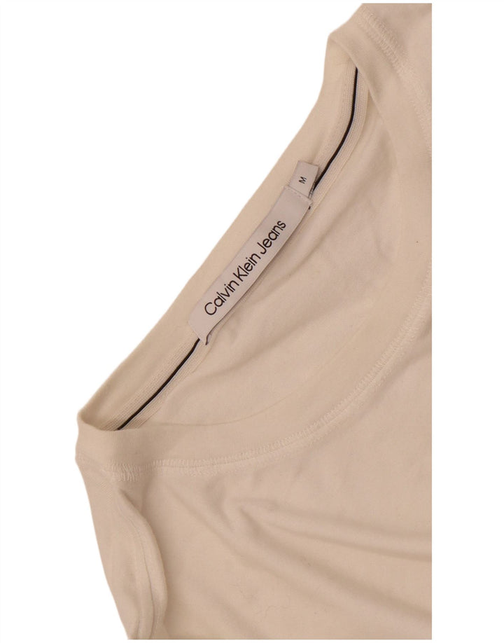 Calvin Klein Jeans Herren-T-Shirt mit Grafik, mittelgroß, gebrochenes Weiß