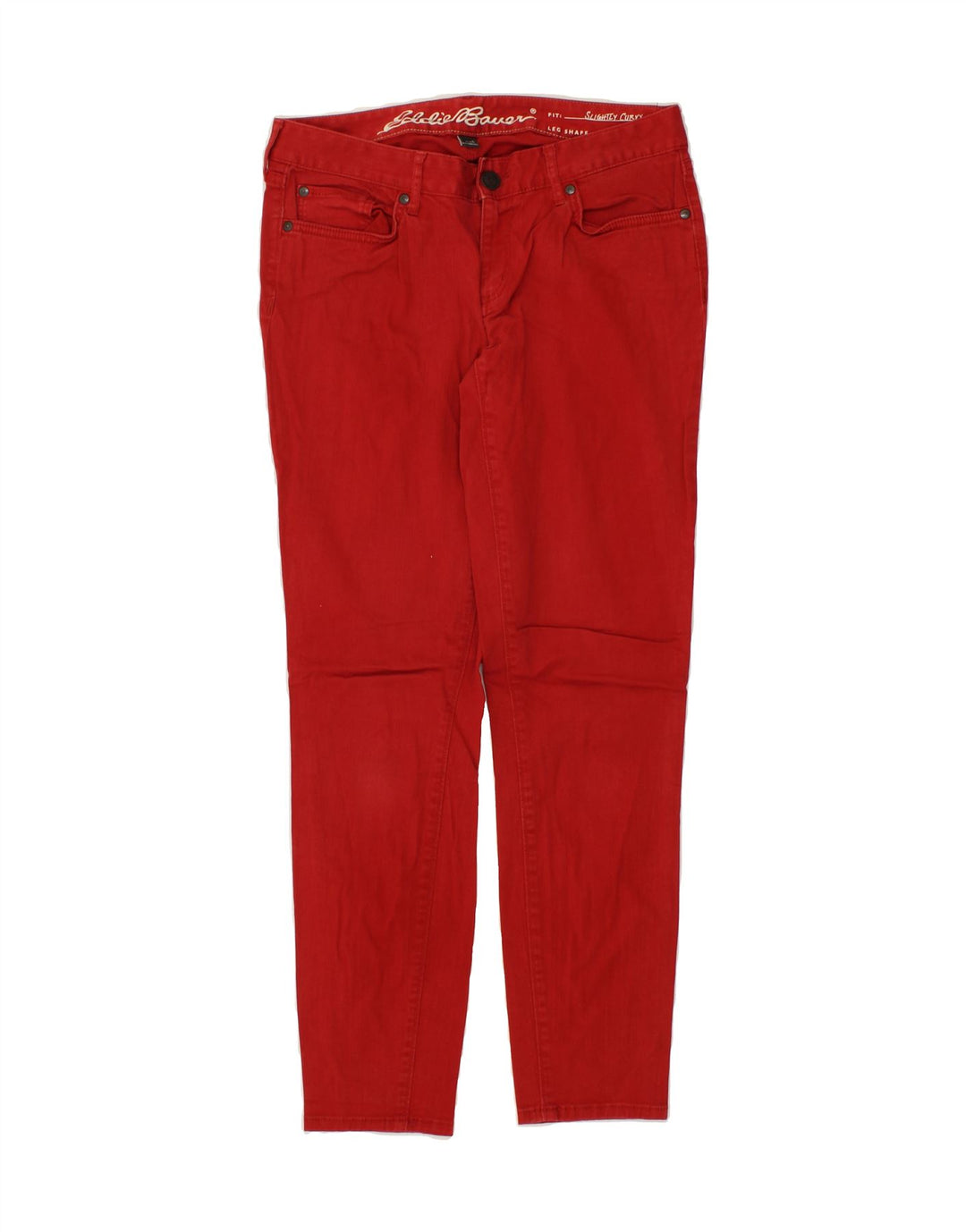 EDDIE BAUER Womens Slightly Curvy Slim Jeans US 6 Medium W30 L29 Red Vintage Eddie Bauer and Second-Hand Eddie Bauer from Messina Hembry 