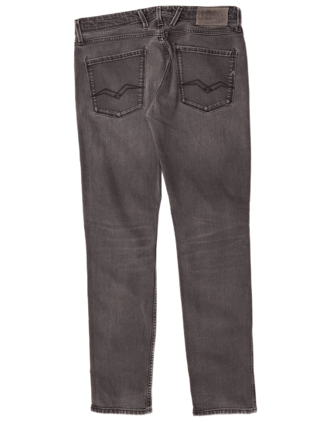 Replay Damen Slim Jeans W33 L32 Graue Baumwolle