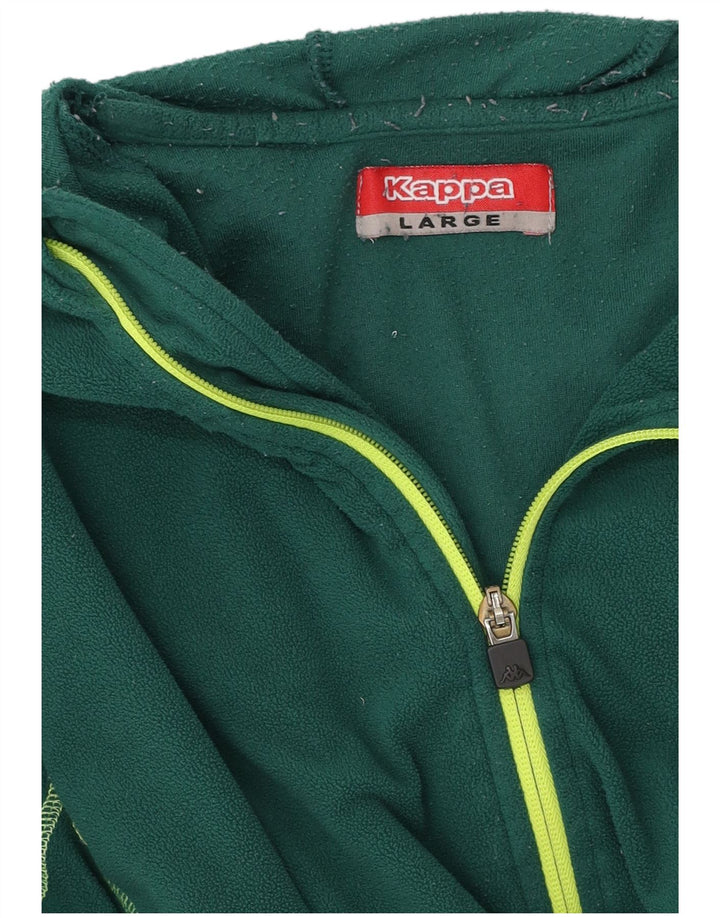 KAPPA Herren-Fleecejacke mit Kapuze, UK 40, Größe L, Grün