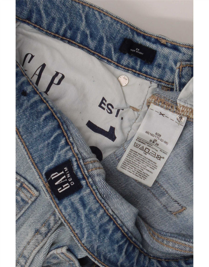 Gap Distressed Denim-Shorts für Damen, mittelgroß, W28, blaue Baumwolle