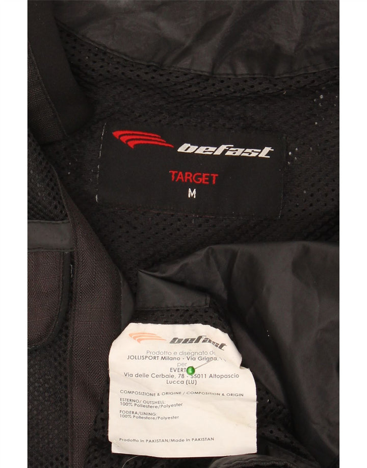 Befast Womens Motorstyle Graphic Racer Jacket UK 14 Mittelschwarzes Polyester
