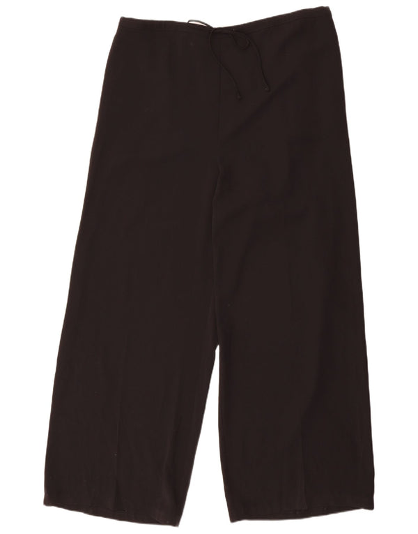 Marks & Spencer Damen-Hose mit weitem Bein, UK 20, 2XL, W42, L30, Schwarz, Polyester