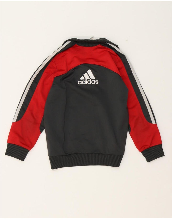 ADIDAS Boys Graphic Tracksuit Top Jacket 5-6 Years Black Colourblock Vintage Adidas and Second-Hand Adidas from Messina Hembry 