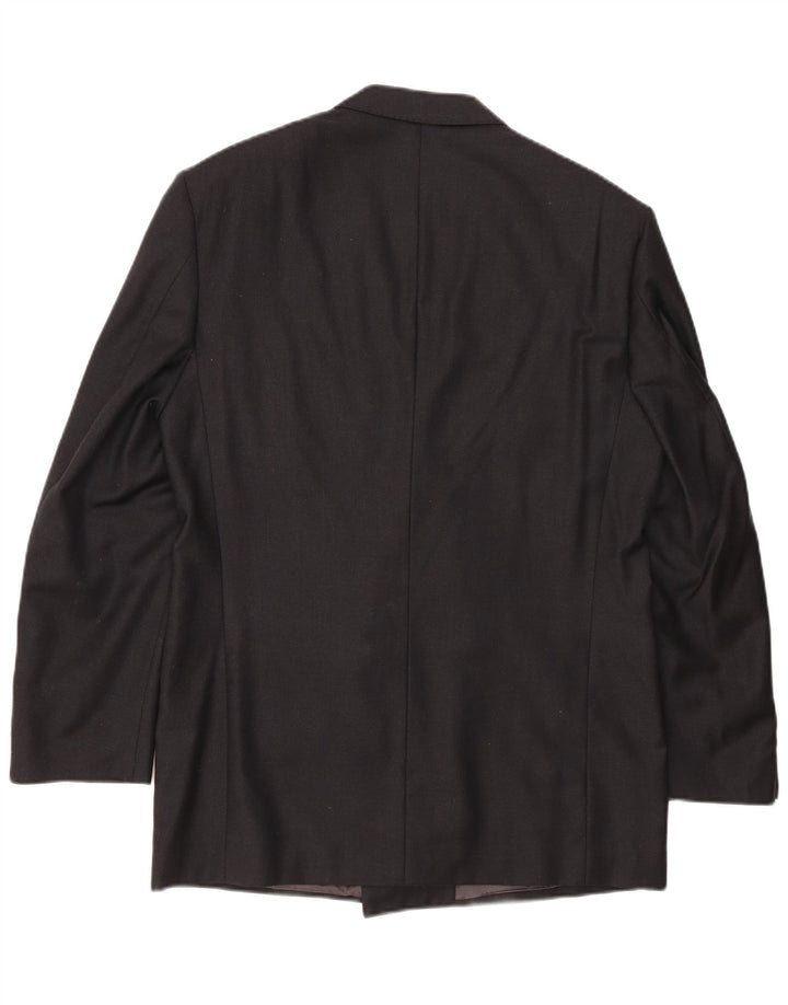 Ermenegildo Zegna Herren zweireihige Blazerjacke IT 48 Mittelschwarz