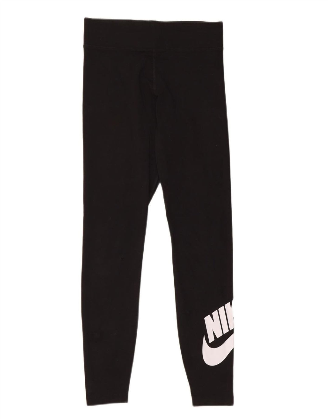 NIKE Damen Graphic Leggings UK 8 Small Schwarz Baumwolle