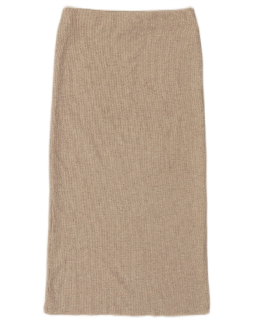 Zara Damen Midirock mit hoher Taille, Größe S, W26, Beige, Polyester