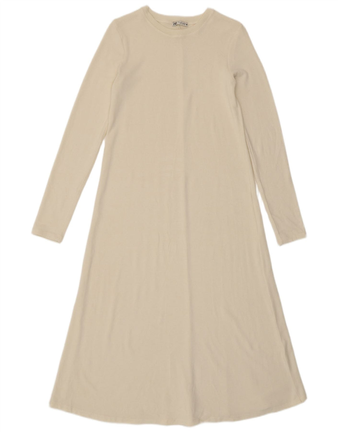 Zara Maxi-Pulloverkleid für Damen, Gr. 10, Größe S, Weiß