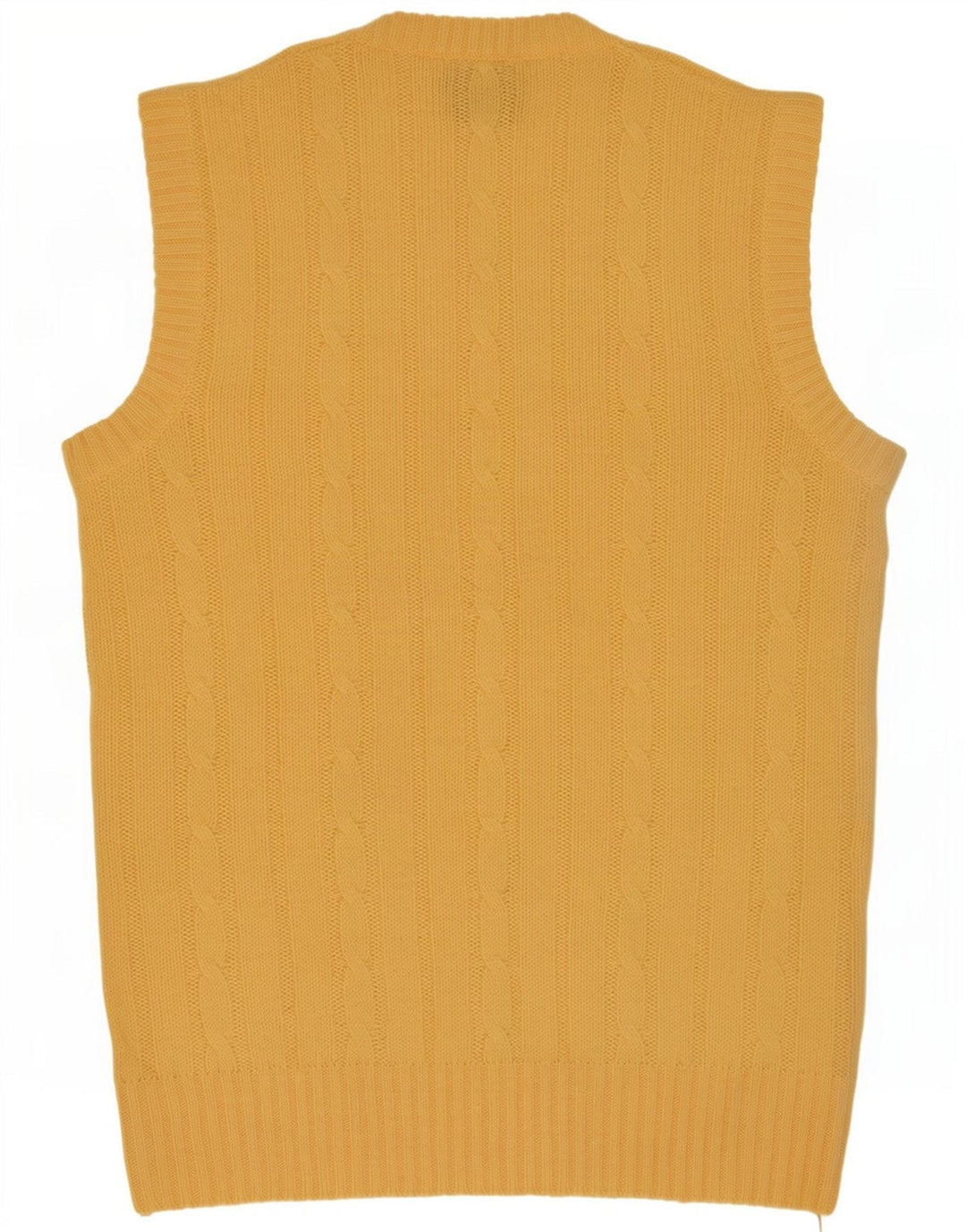 Shetland Herren Weste Tank Top XL gelbe Wolle