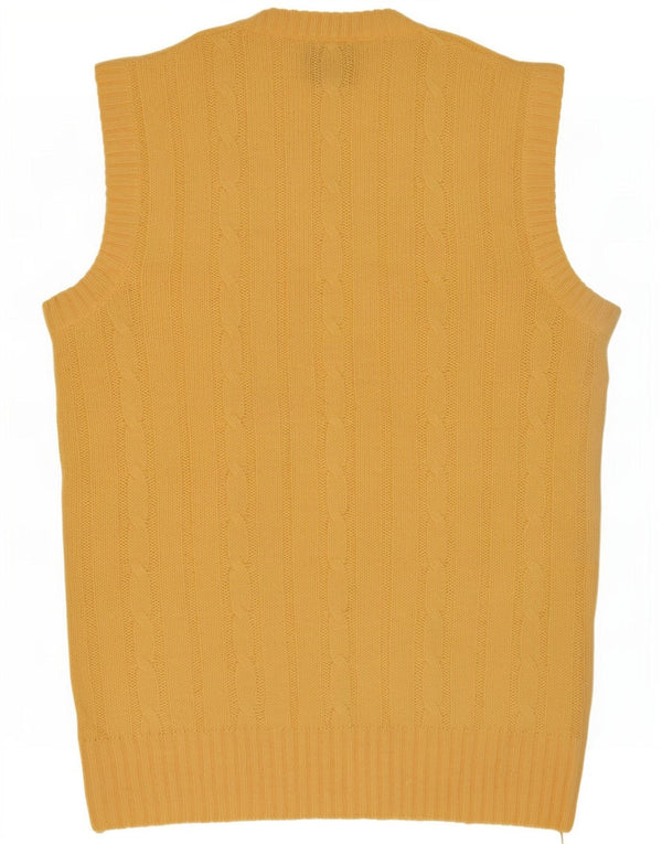 Shetland Herren Weste Tank Top XL gelbe Wolle