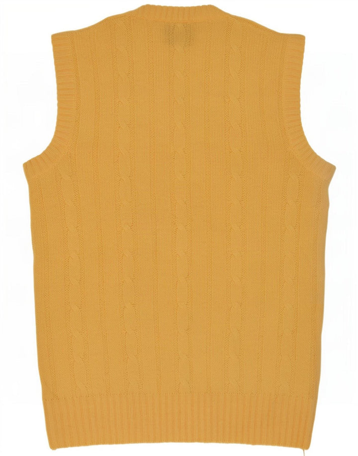 Shetland Herren Weste Tank Top XL gelbe Wolle