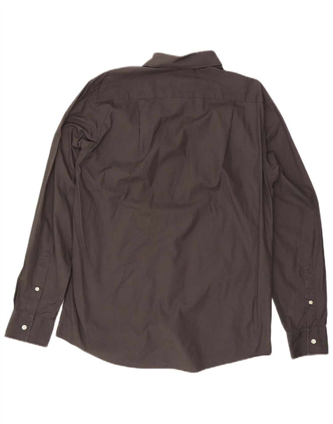 Calvin Klein Herrenhemd Größe 40 15 1/2 mittelgraue Baumwolle