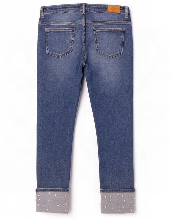 Zara Damen Straight Jeans EU 40 Medium W30 L26 Blaue Baumwolle