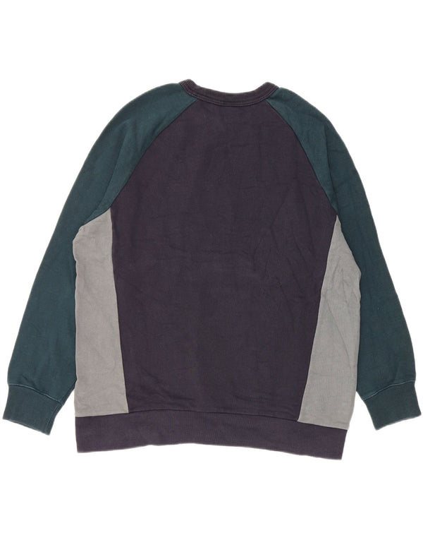 Zara Herren Sweatshirt Pullover XL Marineblau Colourblock Baumwolle
