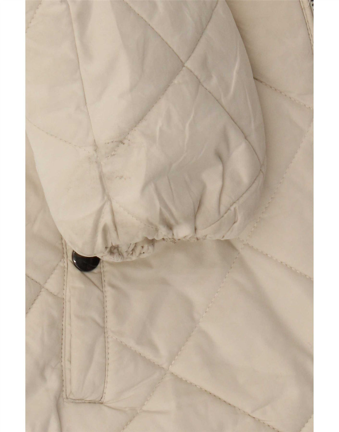 Marks & Spencer Damen-Steppjacke mit Kapuze, UK 12, Mittelweiß, Polyester