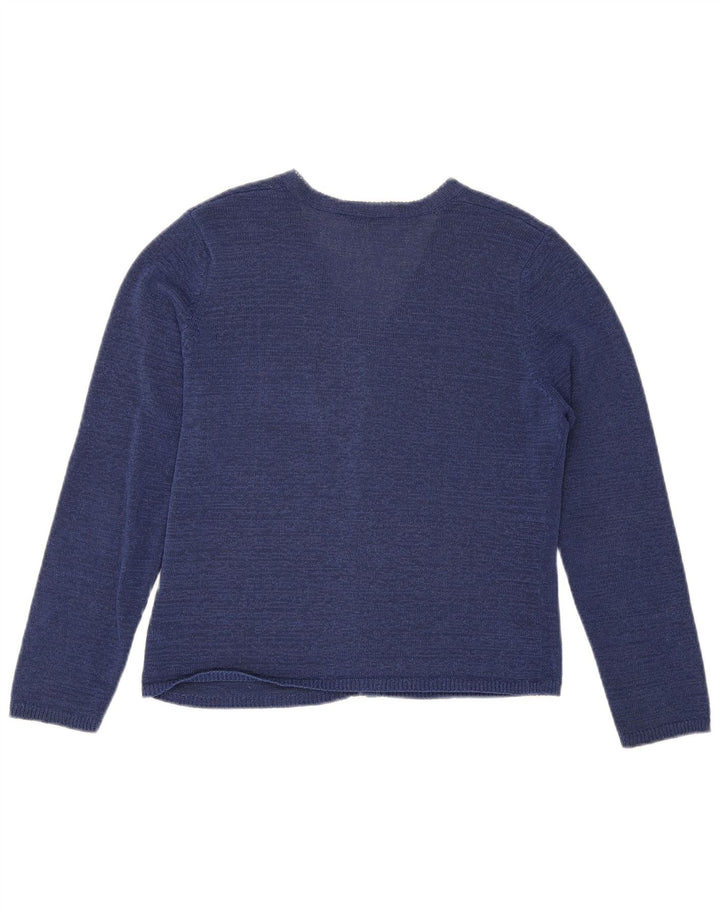 Marks & Spencer Damen Crop Cardigan Pullover UK 14 Large Marineblau