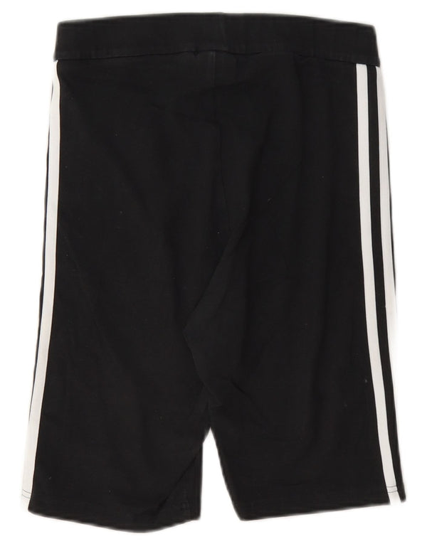 Adidas Damen Sportshorts UK 10 Small Schwarz Baumwolle