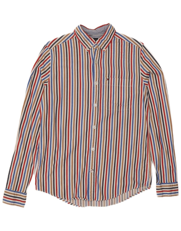 Tommy Hilfiger Herren Slim Fit Hemd XS Mehrfarbig gestreift aus Baumwolle