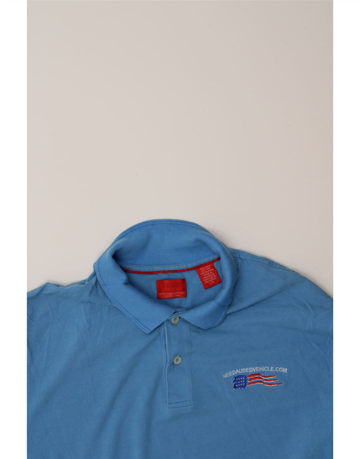 IZOD Mens Polo Shirt Large Blue Cotton Vintage Izod and Second-Hand Izod from Messina Hembry 