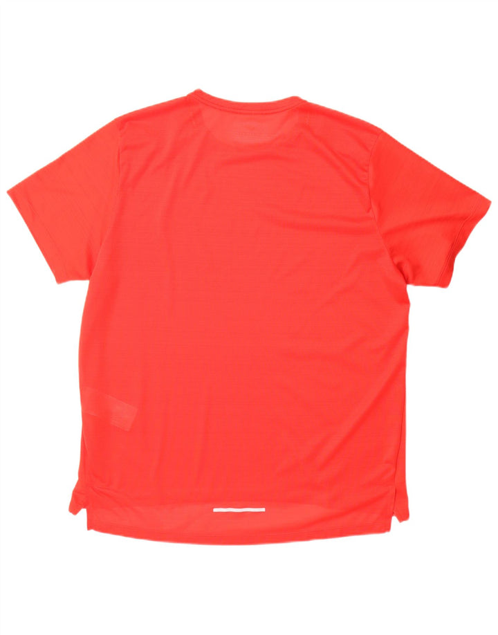 Nike Herren Dri Fit T-Shirt Top, großes rotes Polyester