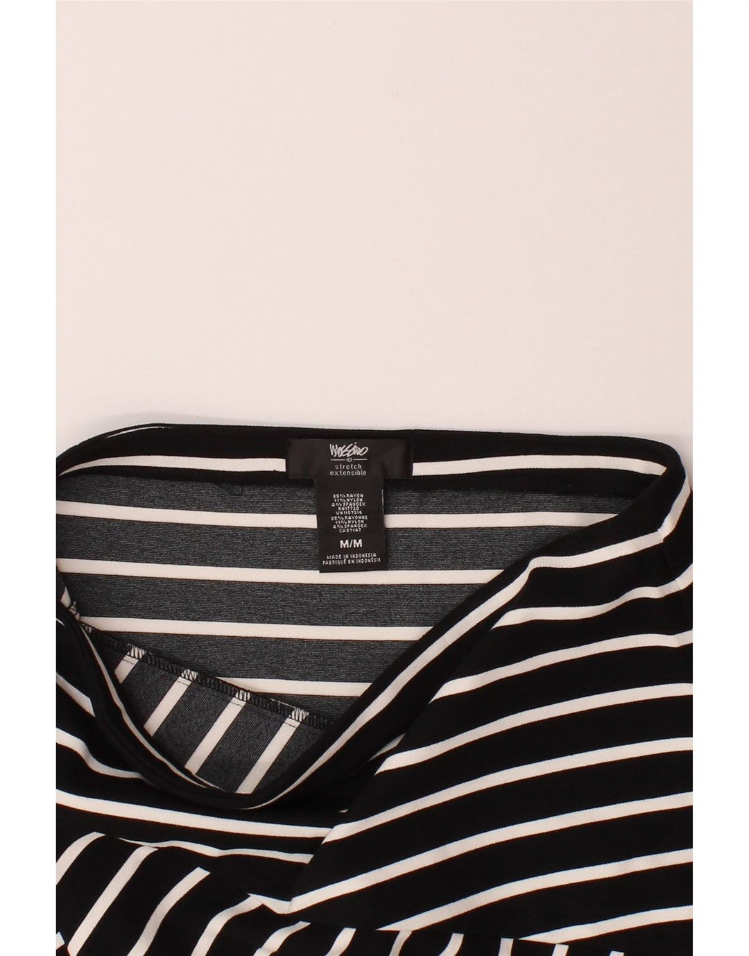MOSSIMO Womens Pencil Skirt Medium W30  Black Striped Rayon Vintage Mossimo and Second-Hand Mossimo from Messina Hembry 