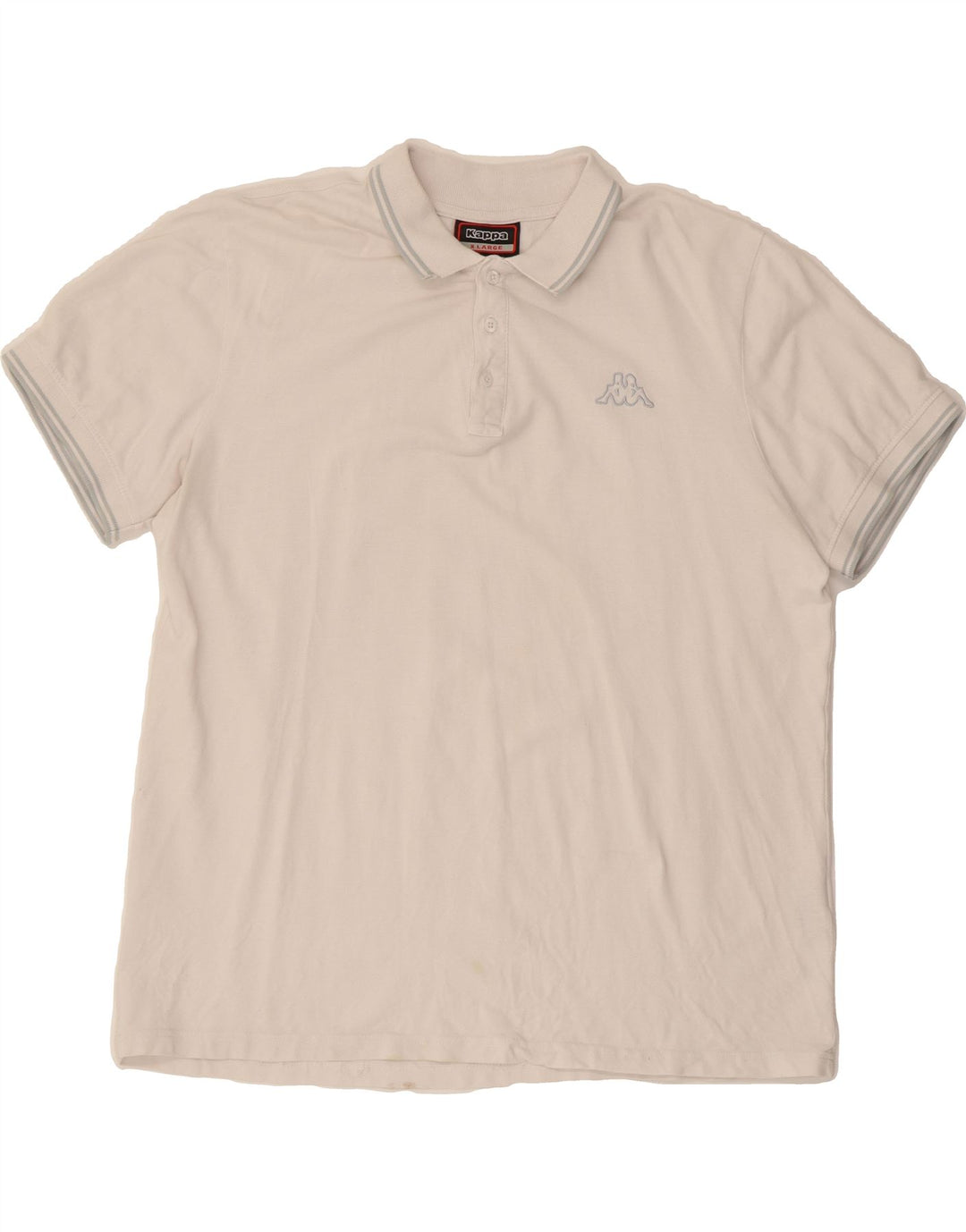 KAPPA Mens Polo Shirt XL White Cotton Vintage Kappa and Second-Hand Kappa from Messina Hembry 