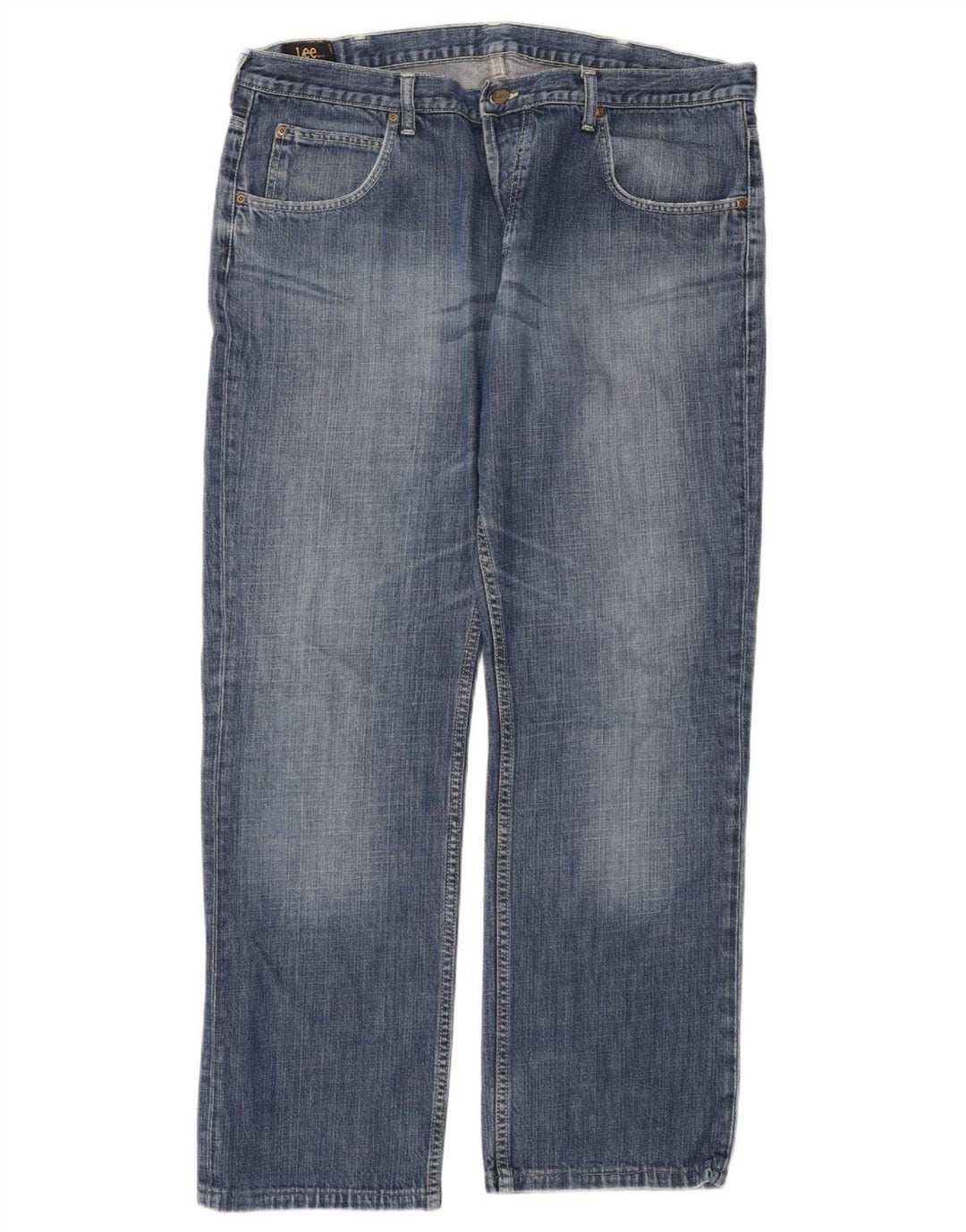 Lee Herren Freeburn Straight Jeans W40 L32 Blaue Baumwolle