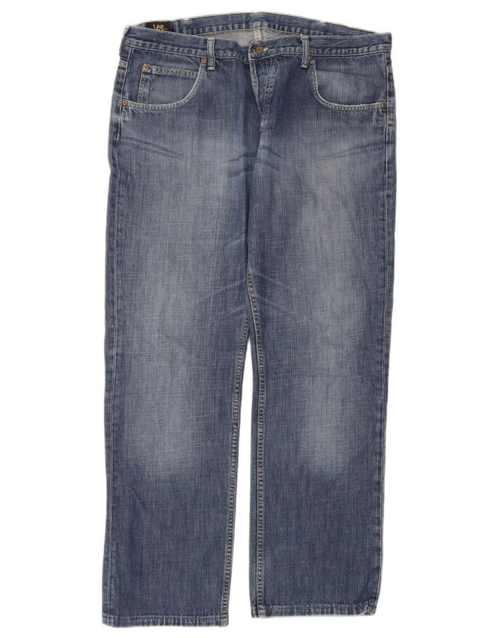 Lee Herren Freeburn Straight Jeans W40 L32 Blaue Baumwolle