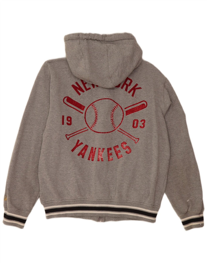 MAJESTIC Damen New York Yankees Kapuzenpullover mit Reißverschluss, UK 14, Mittelgrau