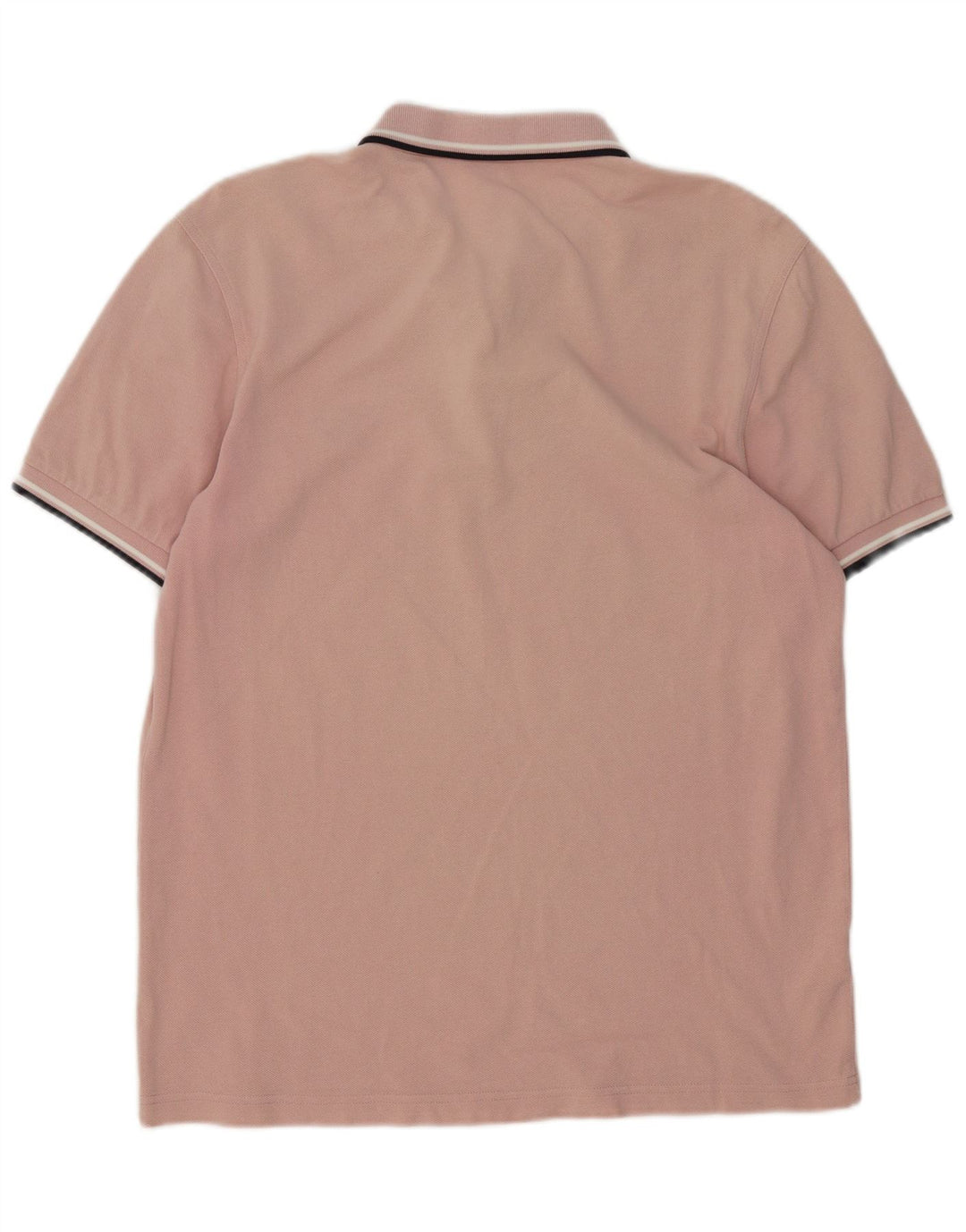 Fred Perry Herren-Poloshirt, groß, rosa gestreift, Baumwolle