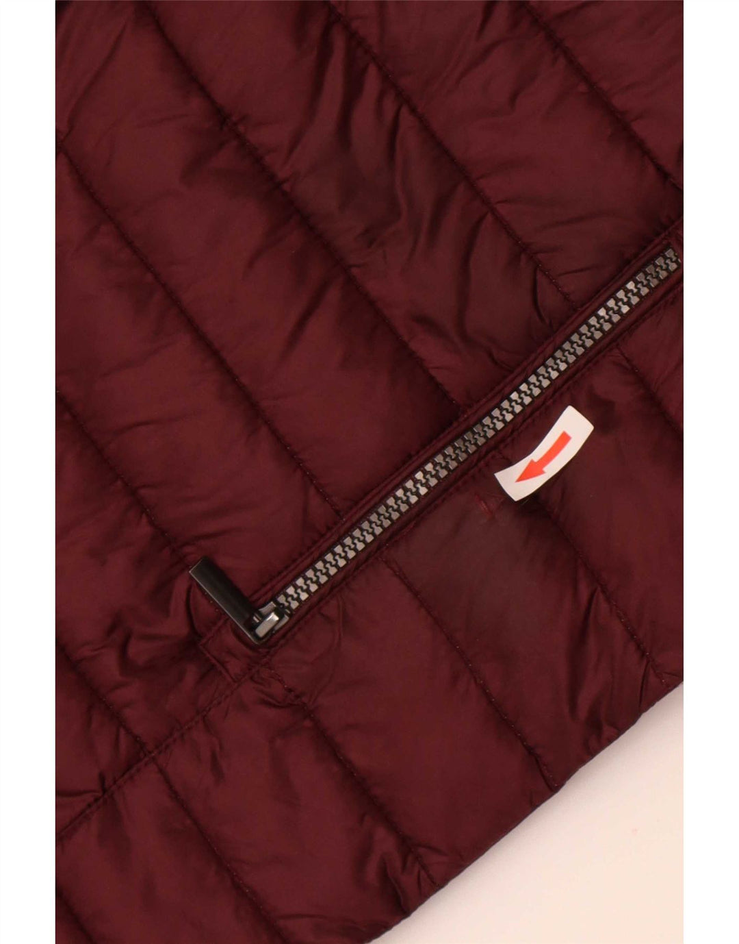 Fynch Hatton Herren Casual Fit gepolsterte Jacke UK 38 Medium Burgund Nylon