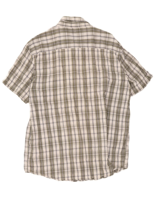 Wrangler Herren-Hemd, kurzärmelig, reguläre Passform, 2XL, grün kariert, Baumwolle