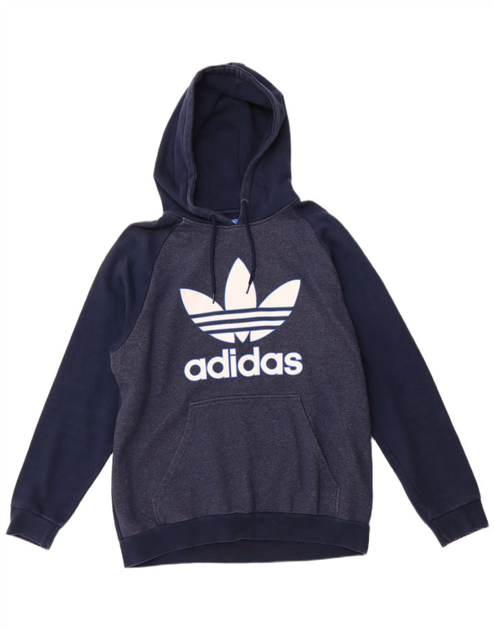 ADIDAS Herren-Kapuzenpullover mit Grafik, groß, marineblau, Baumwolle