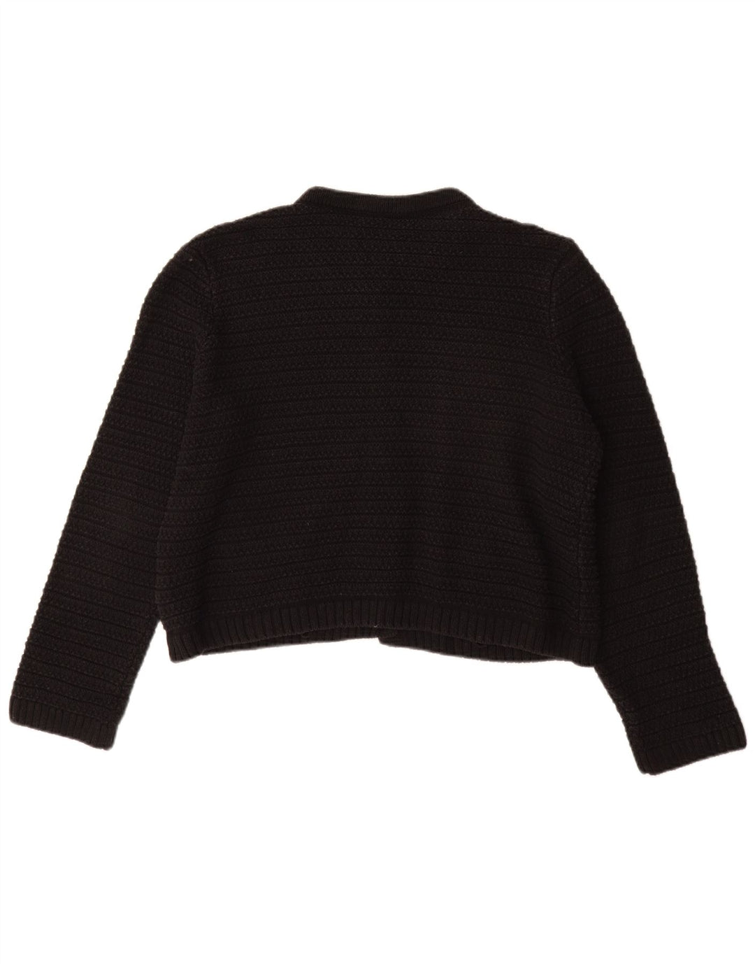 Marks & Spencer Damen-Cardigan-Pullover UK 14 Mittelschwarze Baumwolle