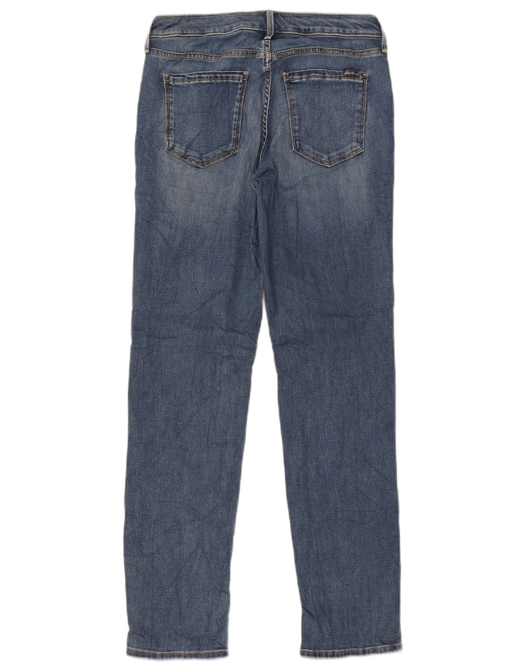 EDDIE BAUER Damen leicht kurvige gerade Jeans US 6 Medium W27 L30 Blau