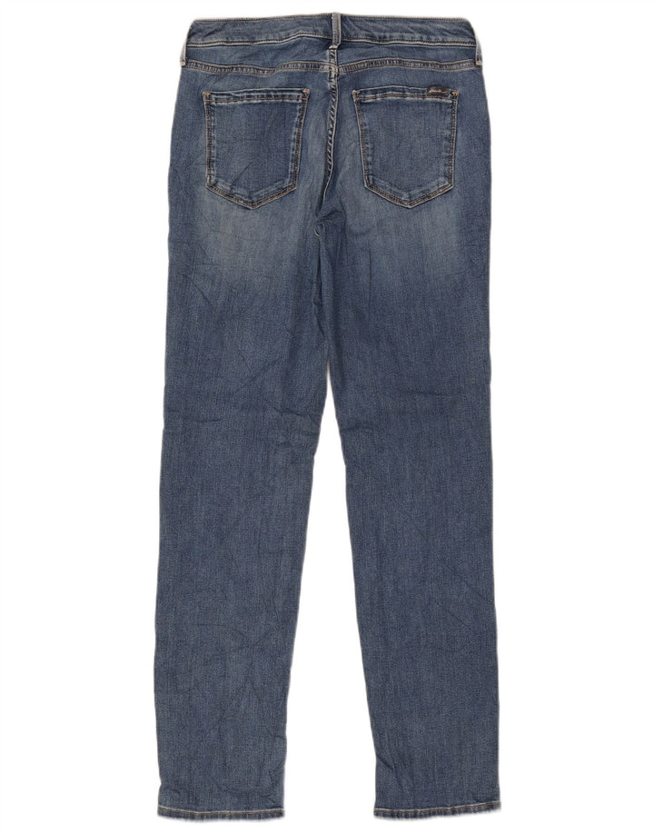 EDDIE BAUER Damen leicht kurvige gerade Jeans US 6 Medium W27 L30 Blau