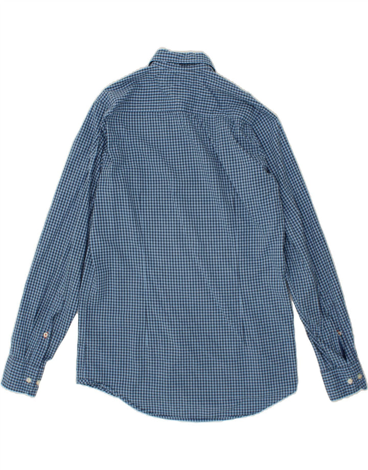 TOMMY HILFIGER Mens Slim Fit Shirt Medium Blue Gingham Cotton Vintage Tommy Hilfiger and Second-Hand Tommy Hilfiger from Messina Hembry 