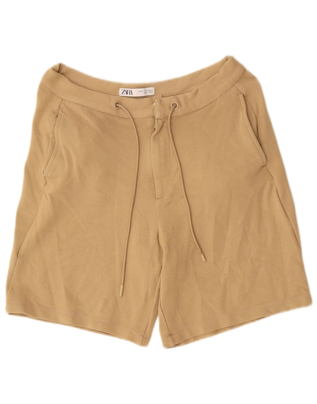 Zara Damen Chinoshorts Medium W31 Beige Viskose
