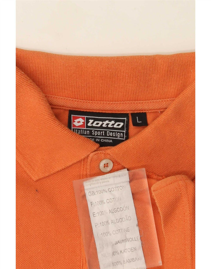 Lotto Herren-Poloshirt, große orangefarbene Baumwolle