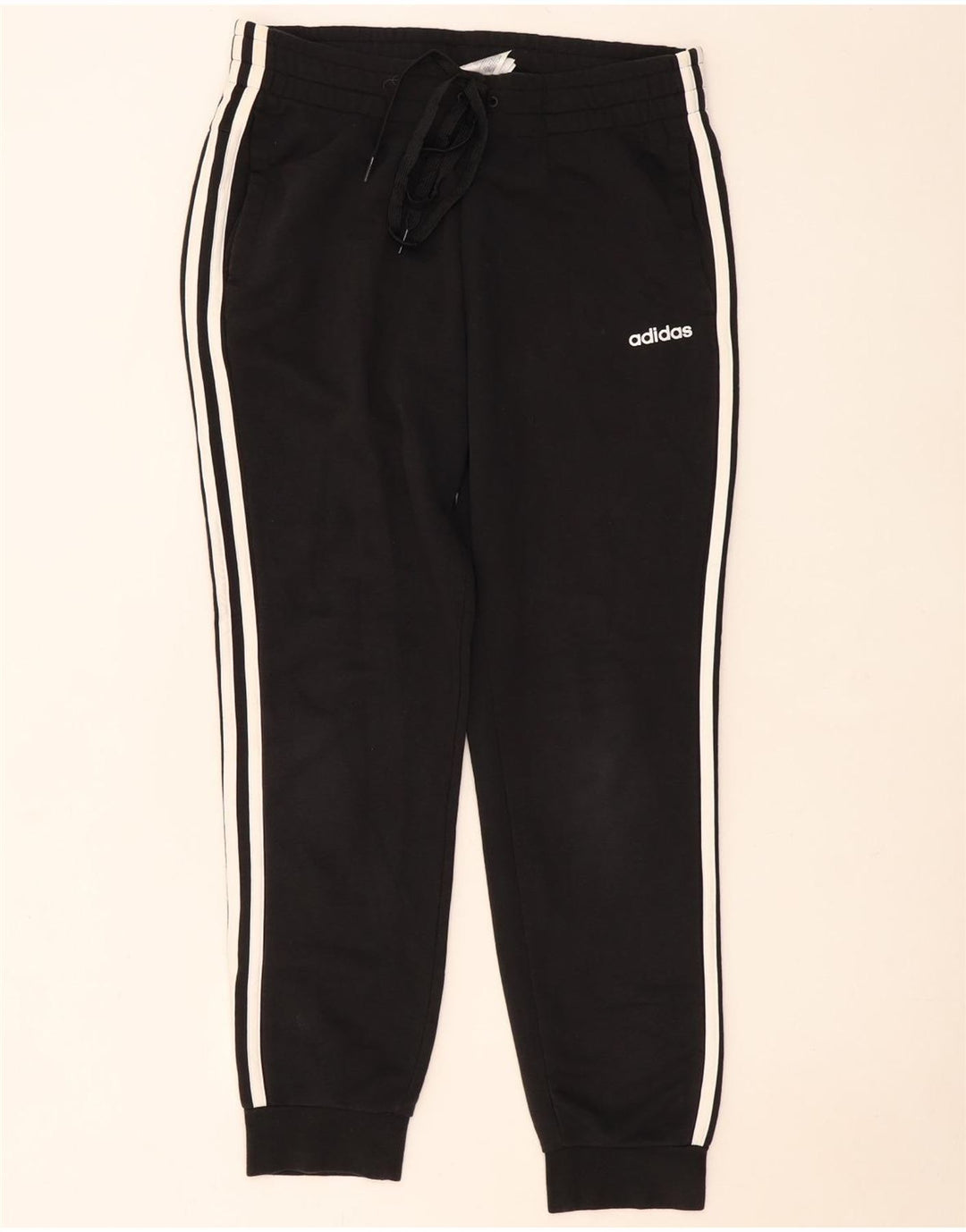 Adidas Damen Trainingshose Jogger UK 12/14 Mittelschwarze Baumwolle