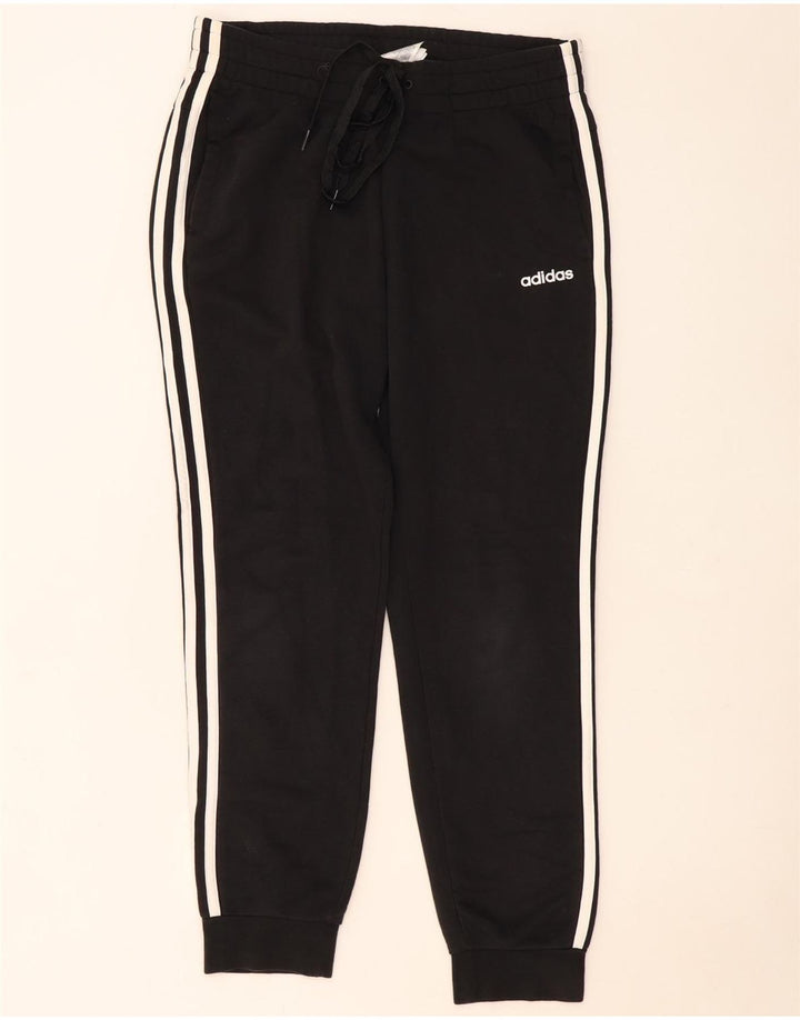 Adidas Damen Trainingshose Jogger UK 12/14 Mittelschwarze Baumwolle