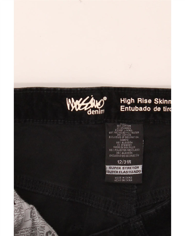 MOSSIMO Skinny-Freizeithose für Damen mit hoher Taille, US 12, Größe L, W31, L29, Schwarz