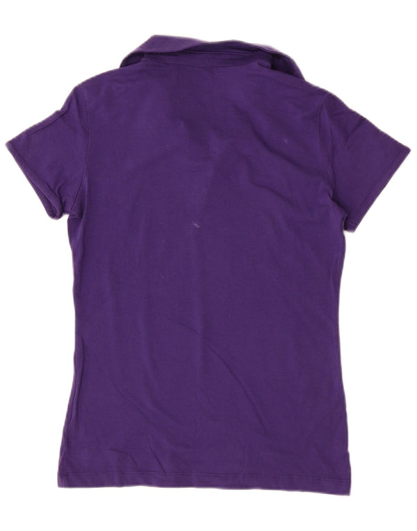 Lotto Damen Poloshirt UK 14 Large Lila Baumwolle