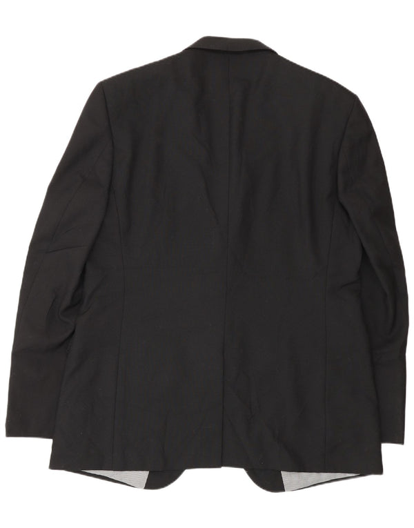 Marks & Spencer Herren-Blazer mit 2 Knöpfen, Gr. 42, Größe L, Schwarz, Polyester
