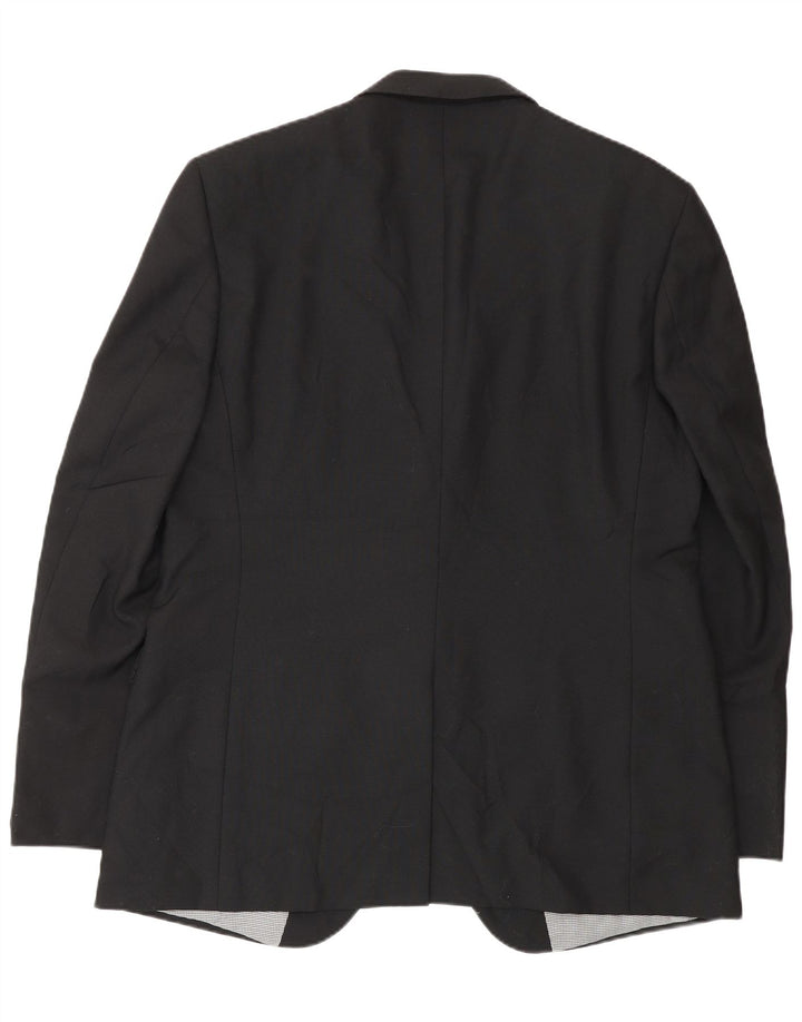 Marks & Spencer Herren-Blazer mit 2 Knöpfen, Gr. 42, Größe L, Schwarz, Polyester