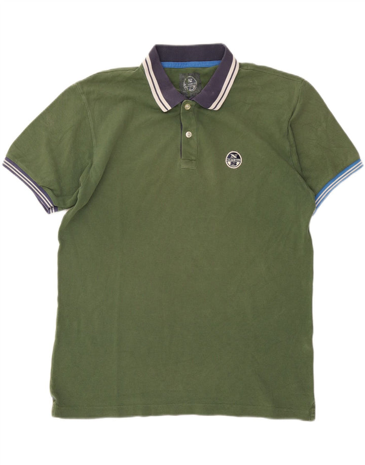 North Sails Herren-Poloshirt XL aus grüner Baumwolle
