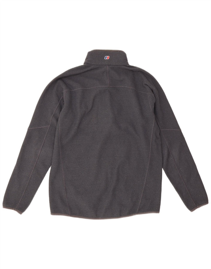 Berghaus Herren-Fleecepullover mit Reißverschluss am Hals, mittelgraues Polyester