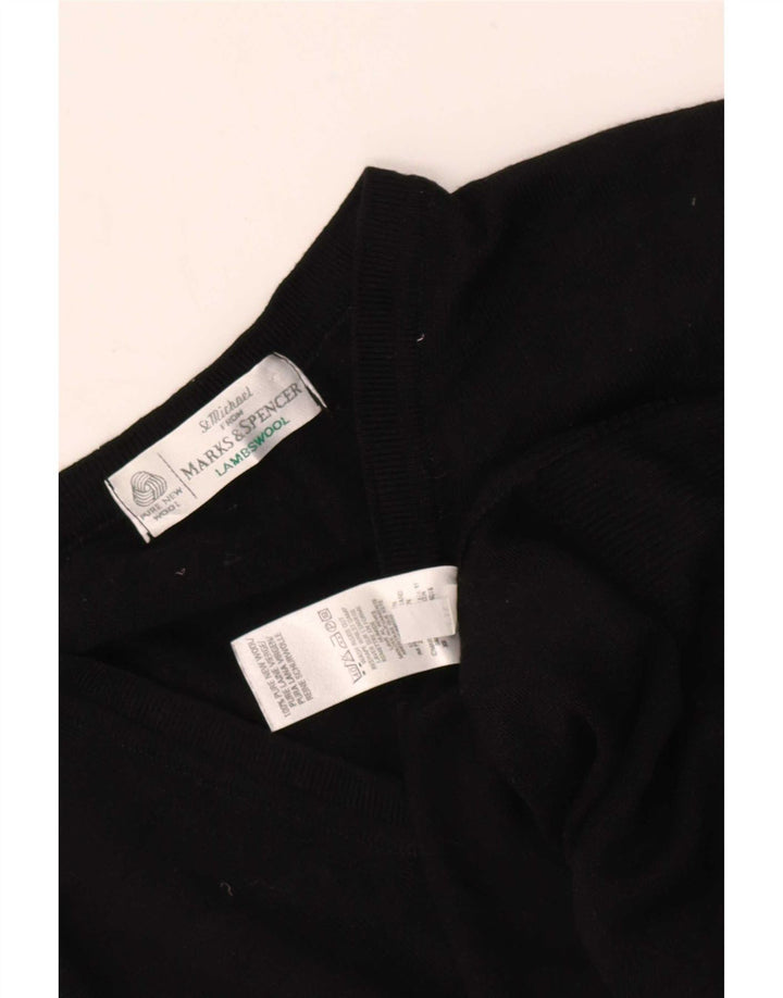 Marks & Spencer Herren Weste Tank Top Large Schwarz Schurwolle