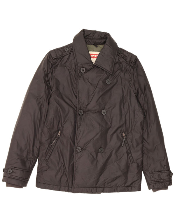 Levi's Herren gepolsterte Militärjacke UK 38 Mittelschwarzes Nylon
